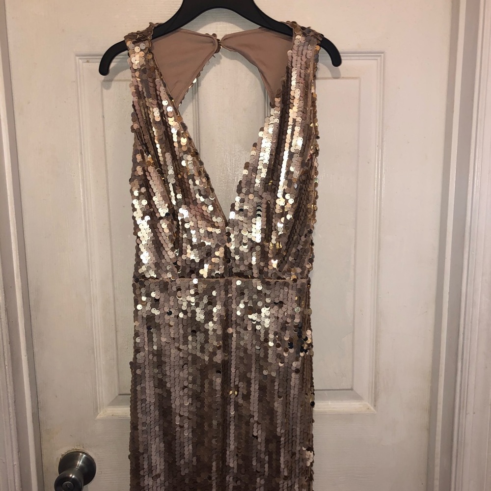 Short gold dress